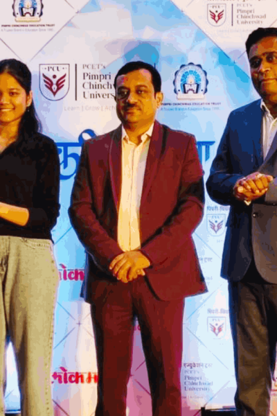 Award distribution ceremony led by Dr. Amit K. Patil at PCU Career Guidance and HR Excellence event